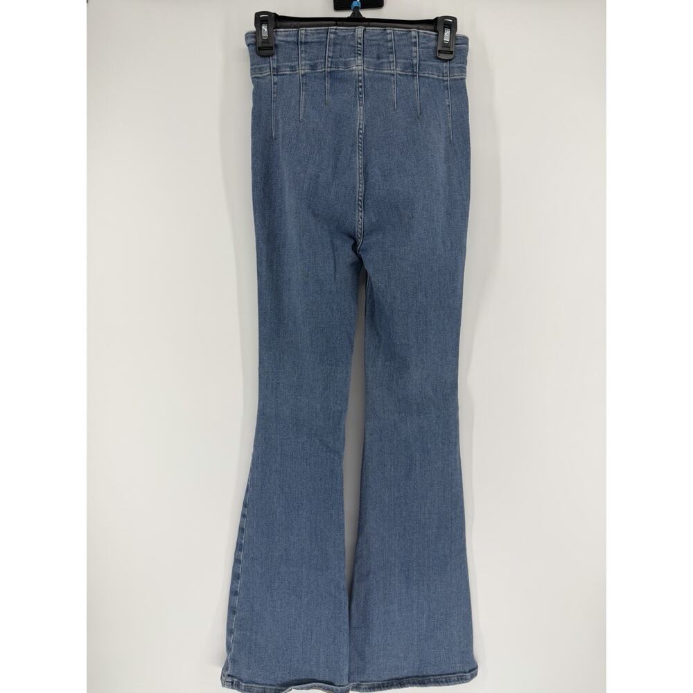 We The Free Blue Ultra High Waist Jayde Flared Women's Jeans Size 27 Free People - Picture 5 of 8